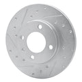 DFC 73-05 Audi Fox Front Left Drilled & Slotted Silver Brake Rotor