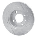 DFC 73-05 Audi Fox Front Left Drilled & Slotted Silver Brake Rotor