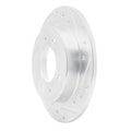 R1 Concepts Brake Rotor Drilled and Slotted Silver Fits Hyundai Elantra