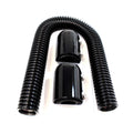 Black 24in Stainless Radiator Hose Kit