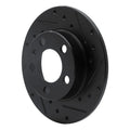 R1 98-24 Audi A1 (Mexico) Rear Right Drilled & Slotted Black Brake Rotor
