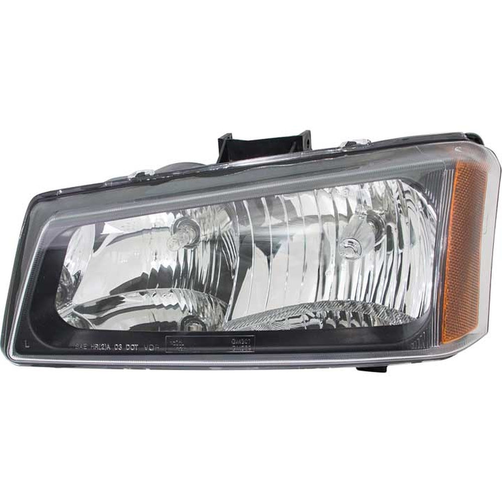 LH HEADLAMP ASSY COMPOSITE; 1ST DESIGN; SMOOTH BEZEL; SILVERADO 1500 0306