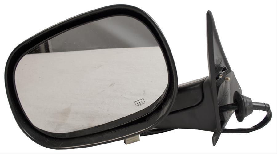 LH DOOR MIRROR PWR HTD TEXT BLK FLDG W/O TOW 6x9 OLD STYLE DODGE P/U R1500 9801; R2500/3500 9802