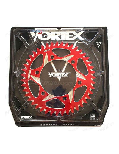 Vortex Racing Aluminum Rear Sprocket 520 43 Tooth- Red
