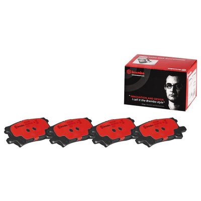 Brembo 06-08 RX400h/04-07 Toyota Highlander Rear Premium NAO Ceramic OE Equivalent Pad