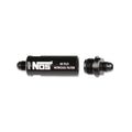 In-Line Hi-Flow Nitrous Filter 6An Black High Pressure Nitrous Filter -6An X -6An In-Line Billet Aluminum (140 Micron) NOS
