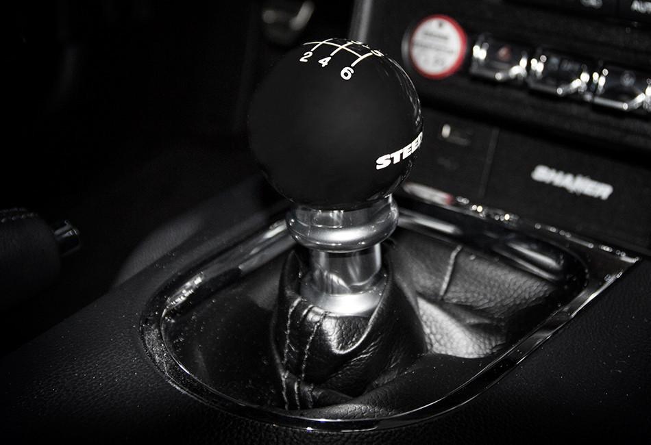 ***Discontinued***Steeda Classic Cue Ball 6-Speed Shift Knob Black Ford Mustang 2015-2017