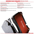 Brembo 05-08 Ford Escape/05-06 Mazda Tribute Rear Premium NAO Ceramic OE Equivalent Pad