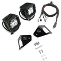 ~(6 lbs. 14X9X8)~ 2007-2017 JEEP WRANGLER JK : Side Mount LED Brackets for Zroadz Front Roof Mounts - to mount 3 IN Zroadz Cube Pod Work Lights or Similar Style Light - for illumination of Front Sides or Rear of your JEEP