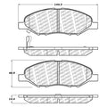 Stoptech PQ Pro Brake Pads Front Nissan Tiida Versa 2007 - 2017