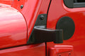 Left & Right Black Mirror Relocation Bracket Set for Jeep 2007-2018 JK Wrangler RT Off Road