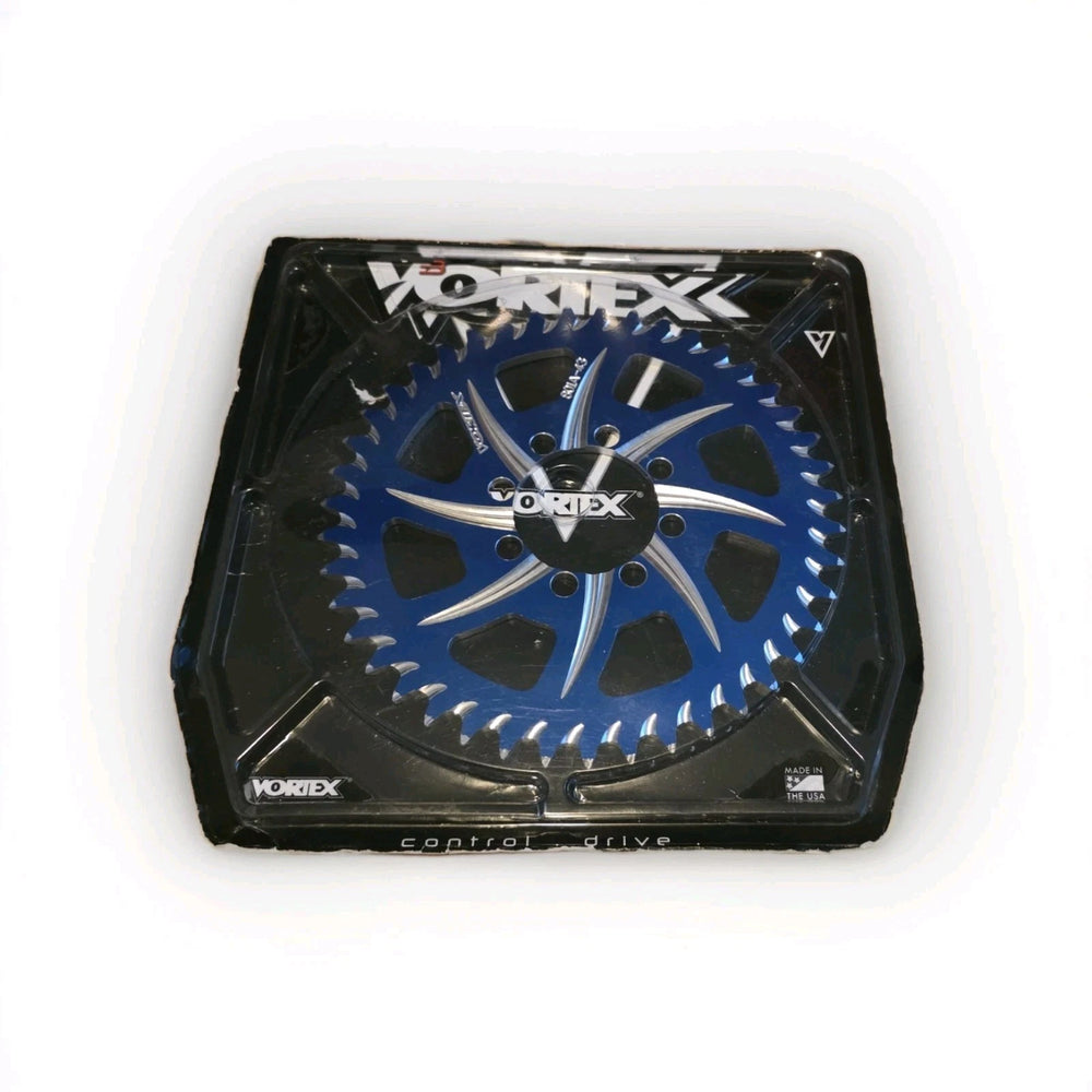 Vortex Racing Aluminum Rear Sprocket 520 54 Tooth- Blue