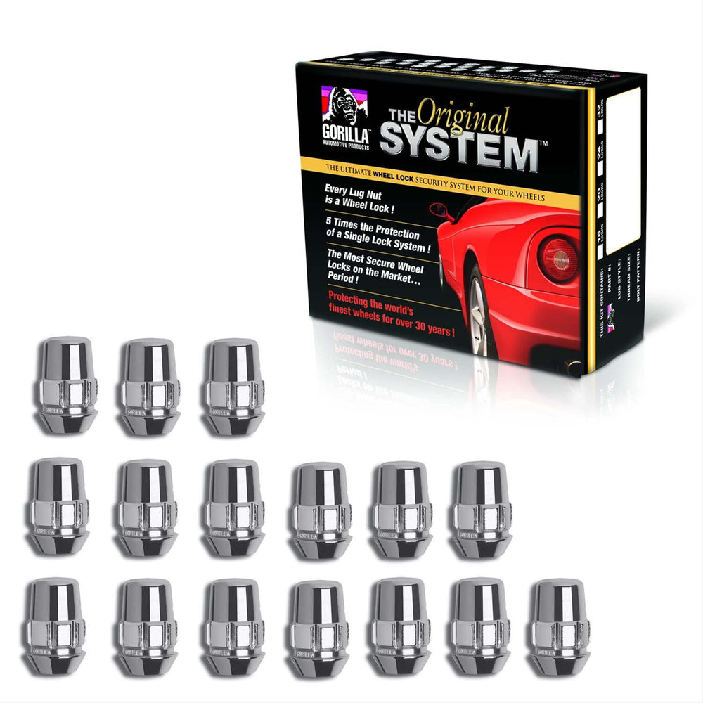 Gorilla SYSTEM LOCK 4LUG 1/2 ACORN CHR