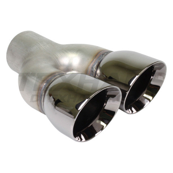 BLACK CHROMEDUAL PARALLEL 3 IN ANGLE DOUBLEWALL