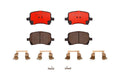 Brembo 2008 Chevrolet Cobalt/06-11 HHR/07-12 Malibu Front Premium NAO Ceramic OE Equivalent Pad