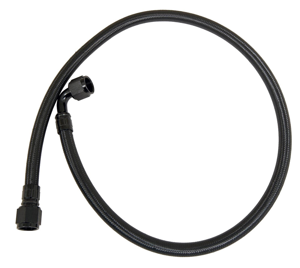 Vibrant 36in PTFE Hose Assembly w/ 8AN Female Fittings (Straight/90 Deg)