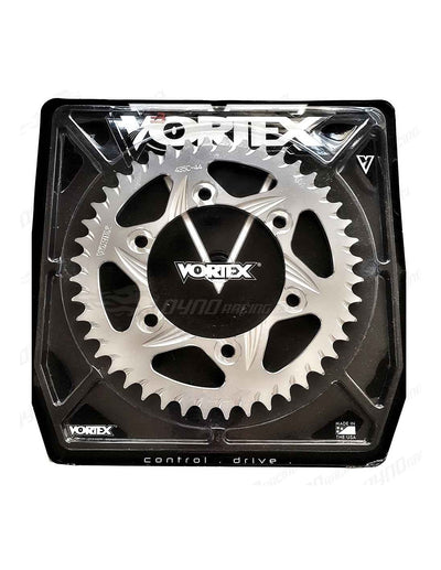 Vortex Racing Aluminum Rear Sprocket 525 44 Tooth- Silver