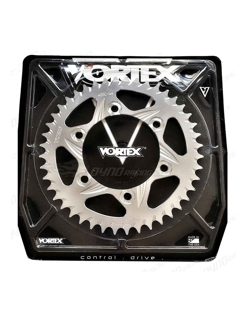 Vortex Racing Aluminum Rear Sprocket 525 44 Tooth- Silver