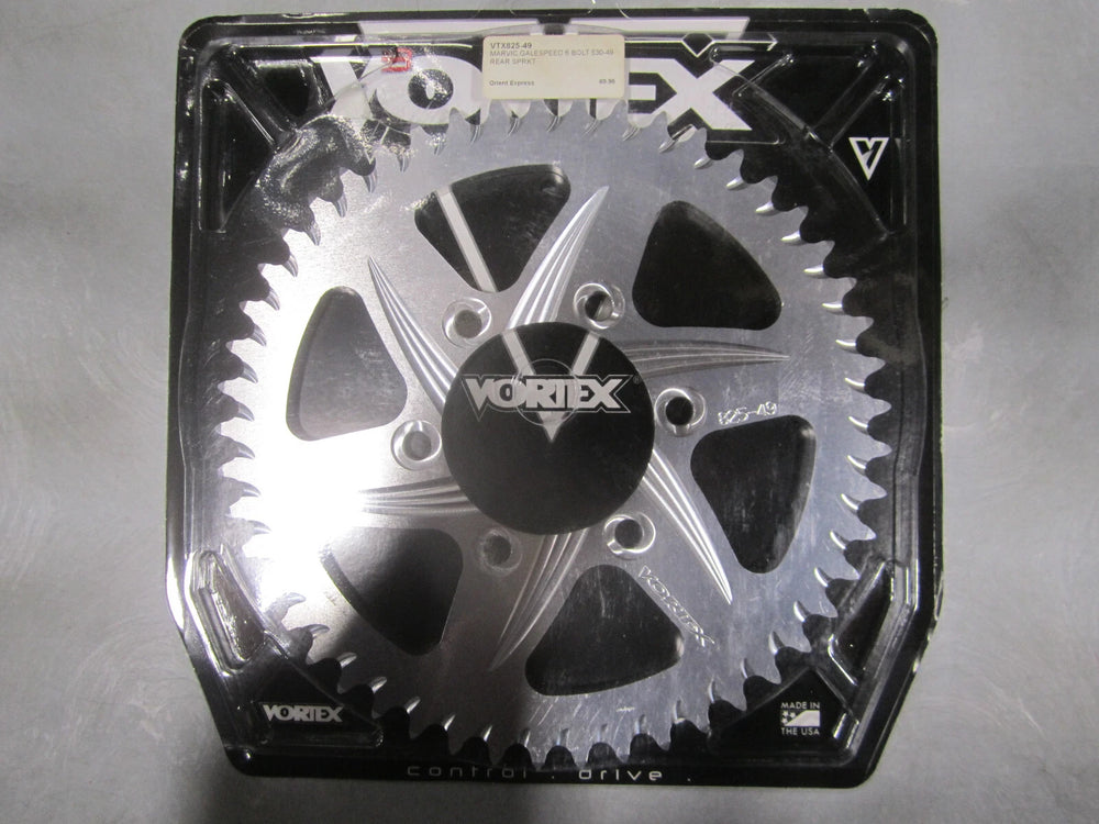 Vortex Racing Aluminum Rear Sprocket 530 49 Tooth- Silver