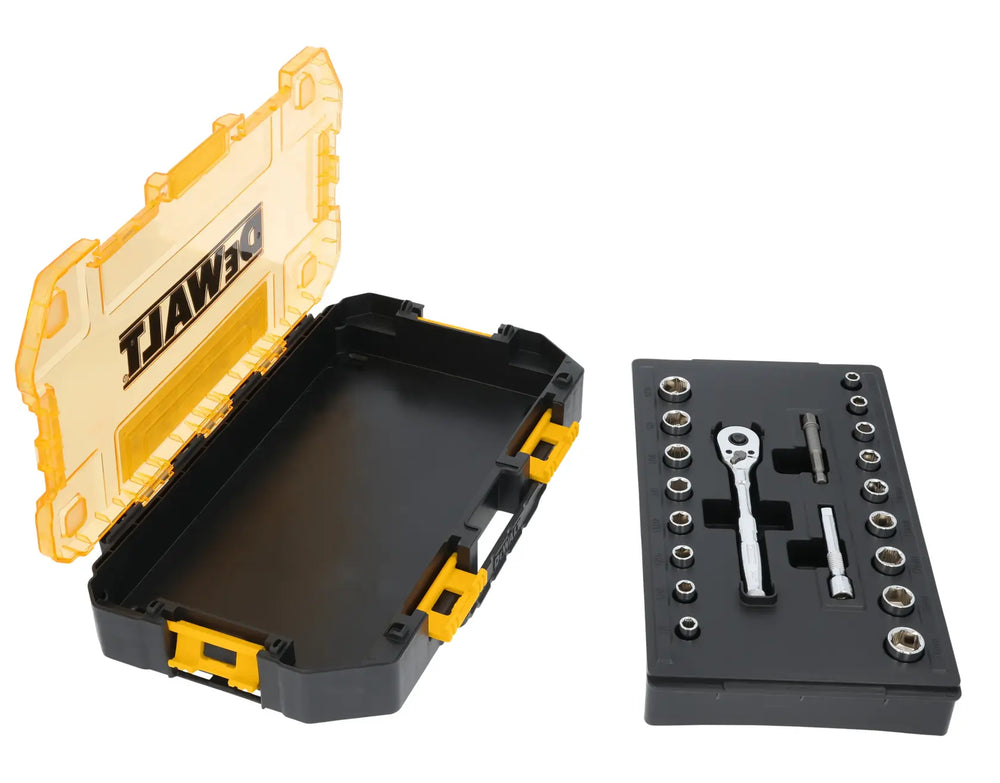 TOUGHSERIES TOUGH BOX 1/4IN DRIVE MECHANICS TOOL SET YELLOW/BLACK 20 PCS