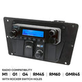 Rugged Radios Yamaha YXZ Multi-Mount Rugged M1/G1/RM45/RM60/GMR45 with Switch Holes