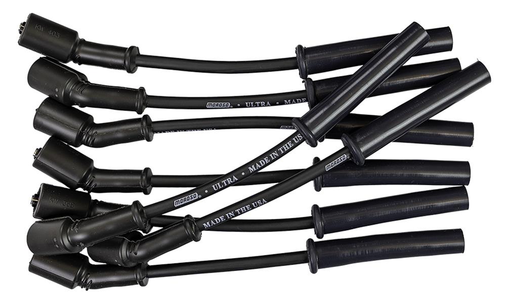 Moroso GM Gen V LT1/LT4 Ultra 350 8mm Multi-Angle Boot Ignition Spark Plug Wire Set - Black
