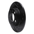 R1 98-24 Audi A1 (Mexico) Rear Left Drilled & Slotted Black Brake Rotor