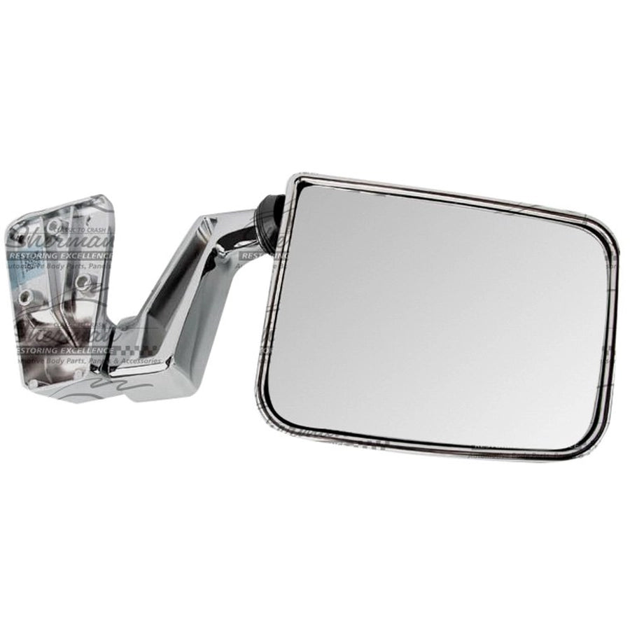 RH MIRROR OTR REAR VIEW DOOR MOUNT; BRIGHT; W/ARM REPLACEMENT TYPE JEEP WRANGLER 8793