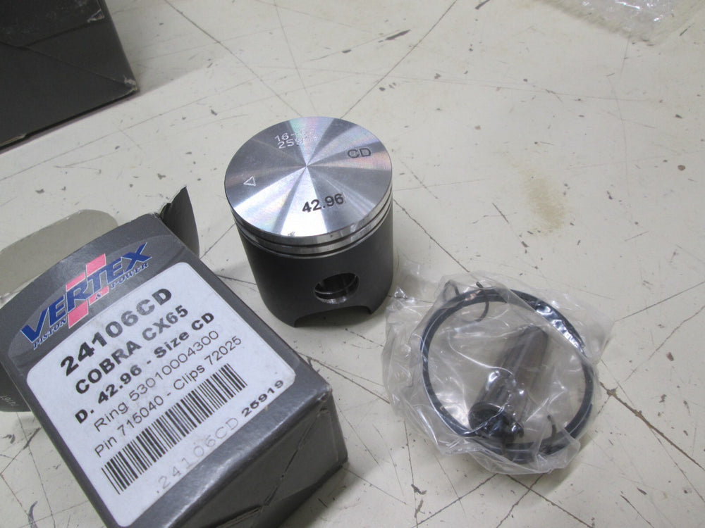 Vertex Piston 10-11 Cobra CX 65 65cc Cast Replica Piston Kit