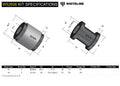 CONTROL ARM LOWER INNER REAR BUSHING LOWER INNER REAR BUSHING CASTER CORRECTION.