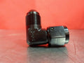 Fragola -10AN Female - Male Flare 90 Degree - Black