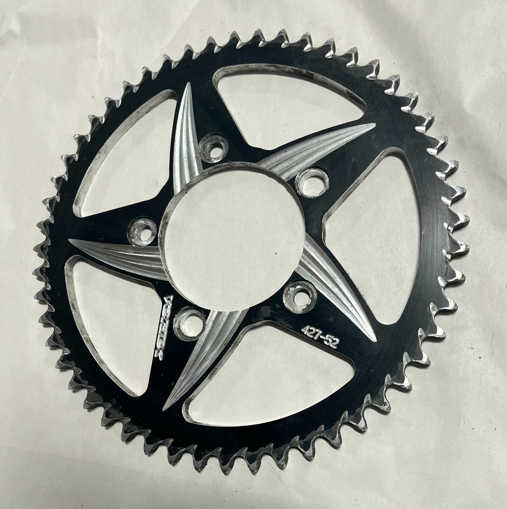 Vortex Racing Aluminum Rear Sprocket 530 52 Tooth- Silver