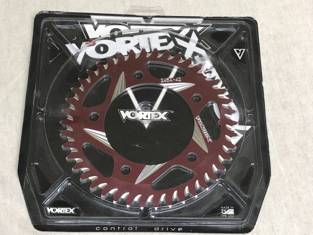 Vortex Racing Aluminum Rear Sprocket 520 42 Tooth- Red