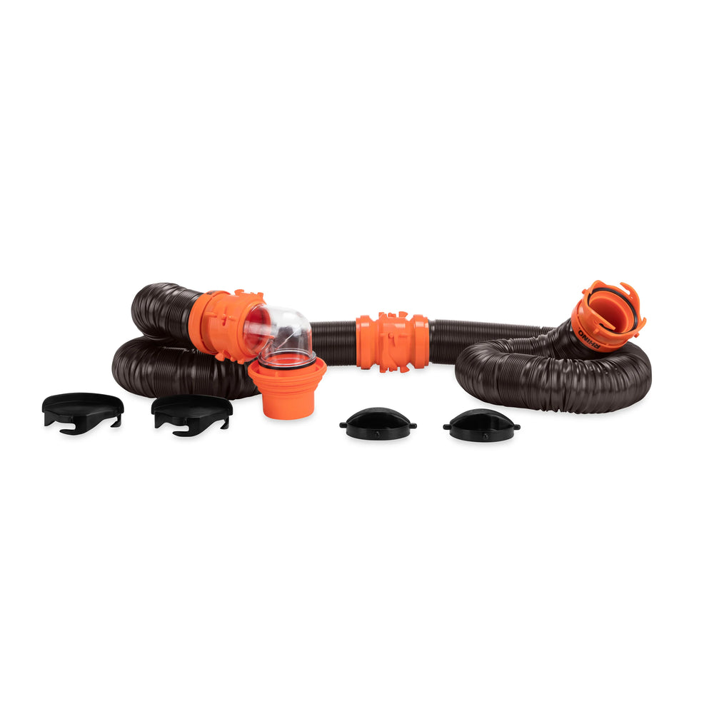 RHINOFLEX 20FT SEWER HOSE KIT W/SWIVEL FITTINGS