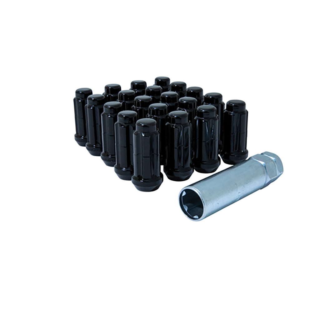 LUG NUTS 20PK 5LUG 141.50 SPLINE WIK TRK BLACK GOR