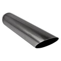BLACK CHROME 3.5INX18IN ANGLE BLK CHROME EXHAUST TIP 2.25IN ID / 3.50IN OD