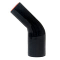 HPS Performance 2 - 3 ID High Temp 4-ply Reinforced Silicone 45 Degree Elbow Reducer Hose Black (51mm - 76mm ID)