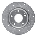 R1 Concepts Brake Rotor Drilled and Slotted Silver Fits Honda CR-Z