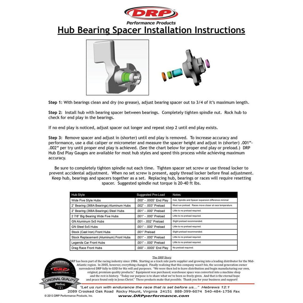 DRP PERFORMANCE spacers