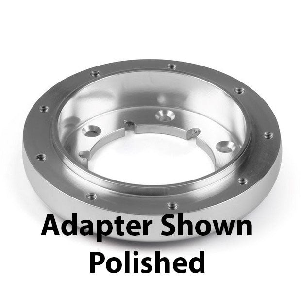 6 BOLT TO 9 BOLT BLACK BILLET ALUMINUM STEERING WHEEL HUB ADAPTER