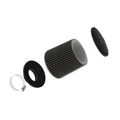 K&N Universal Round Clamp-On Air Filter 3in ID 9in Height 6in Base OD 5.25 Top OD