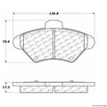 Centric Posi-Quiet Ceramic Brake Pads w/Shims & Hardware - Front