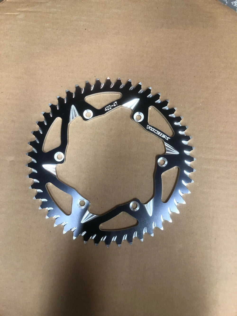 Vortex Racing Aluminum Rear Sprocket 520 47 Tooth- Silver