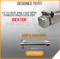 TRAILER LATCH LOCK FOR DEXTER DROP N GO AUTO LATCH COUPLER 2IN BALL STAINLESS STEEL