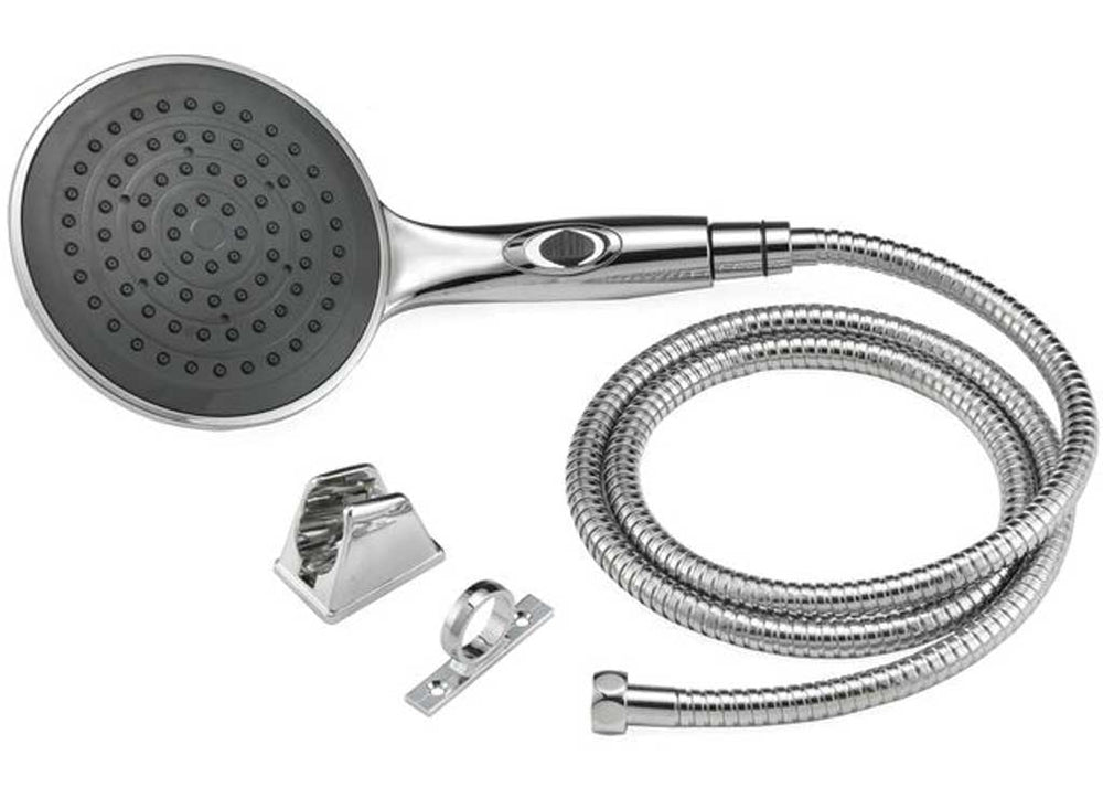 LUXURY 6 IN RAIN SHOWER WAND & HOSE KIT CHROME