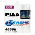 ~(0.3 lbs. 4X4X2)~ PIAA 881 Xtreme White Plus Bulb 27w 4000K Twin Pack