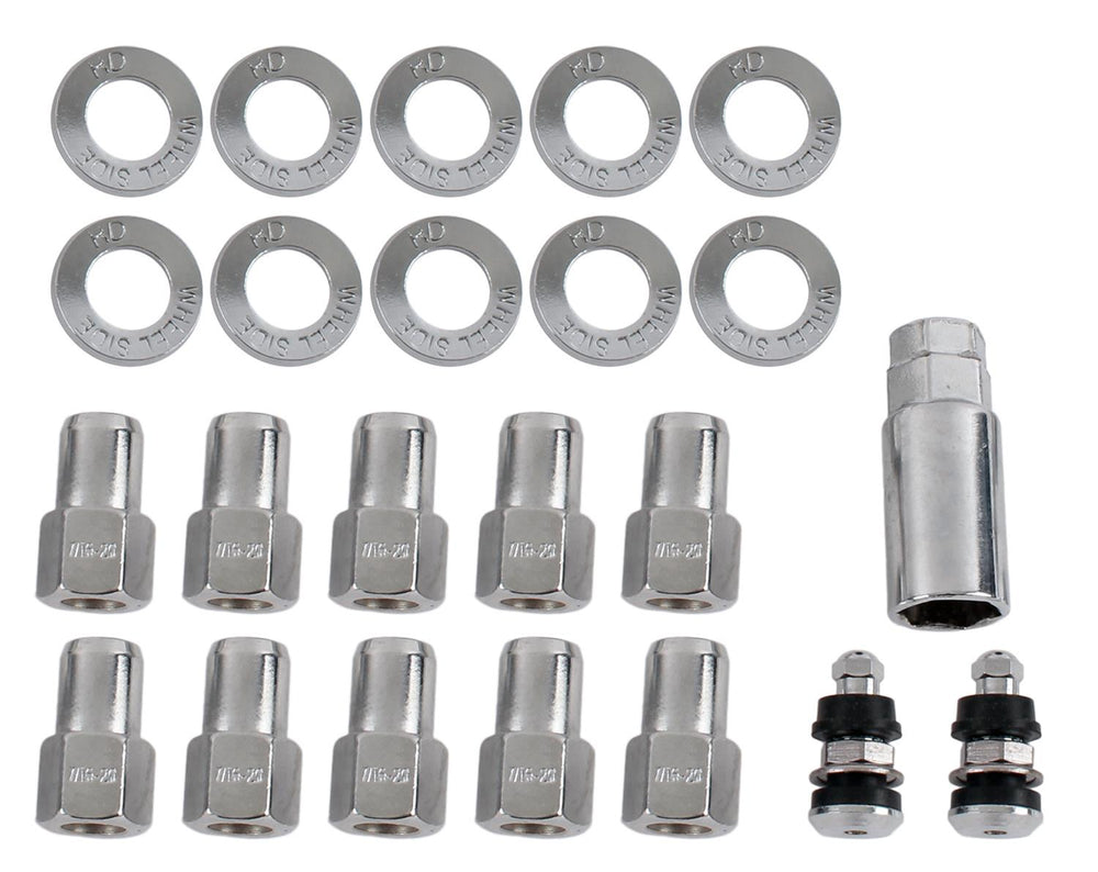 Race Star Pro Forged Open End Deluxe Lug Kit 7/16in. Closed .50in. Shank 13/16in. Head - Set of 10