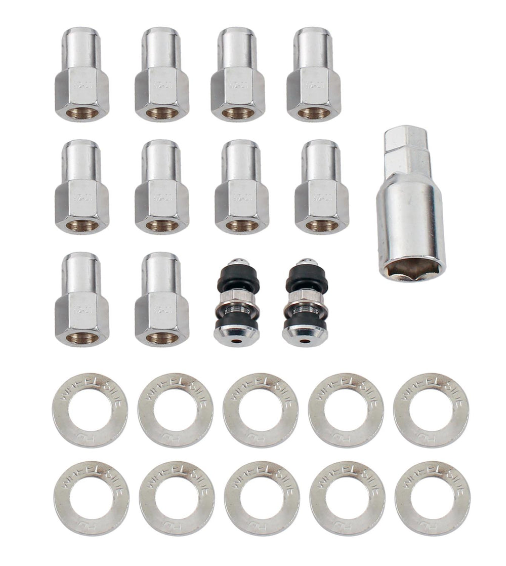 Race Star Pro Forged Open End Deluxe Lug Kit 1/2in. Open .50in. Shank 13/16in. Head - Set of 10