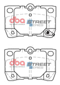 DBA 07-11 Lexus GS350 Street Series Rear Brake Pads