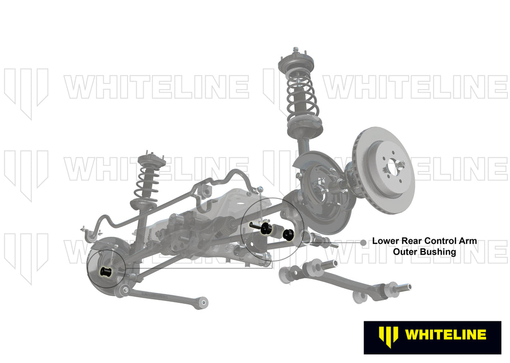 CONTROL ARM REAR UPPER OUTER BUSHING TO HUB ADDS +/ 1.5DEG CAMBER